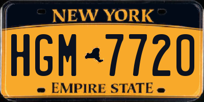 NY license plate HGM7720