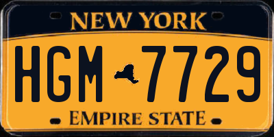 NY license plate HGM7729