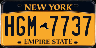 NY license plate HGM7737