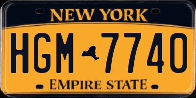 NY license plate HGM7740