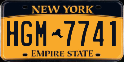 NY license plate HGM7741