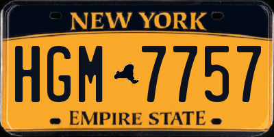 NY license plate HGM7757