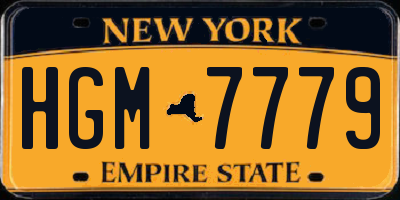 NY license plate HGM7779