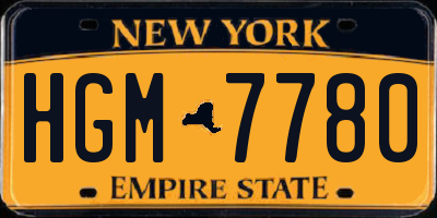 NY license plate HGM7780