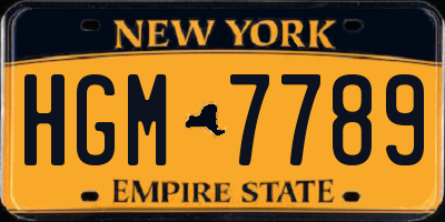 NY license plate HGM7789