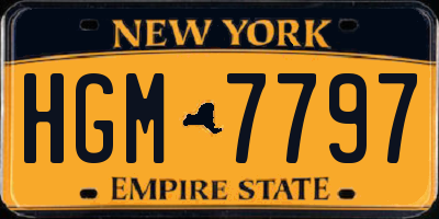 NY license plate HGM7797