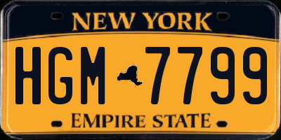 NY license plate HGM7799