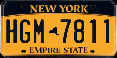 NY license plate HGM7811