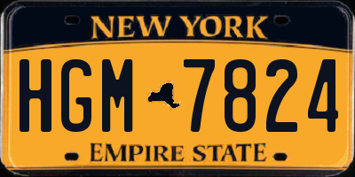 NY license plate HGM7824