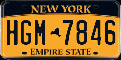 NY license plate HGM7846