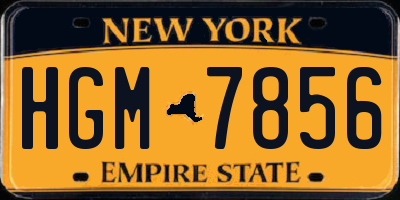 NY license plate HGM7856