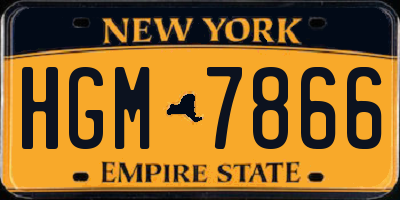 NY license plate HGM7866