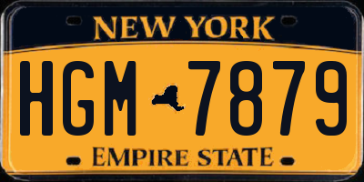 NY license plate HGM7879