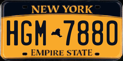 NY license plate HGM7880