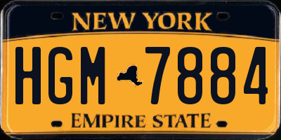 NY license plate HGM7884