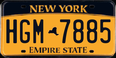 NY license plate HGM7885