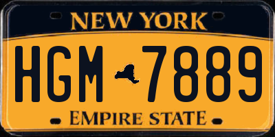 NY license plate HGM7889