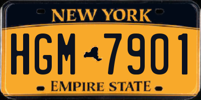 NY license plate HGM7901