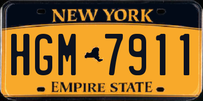 NY license plate HGM7911