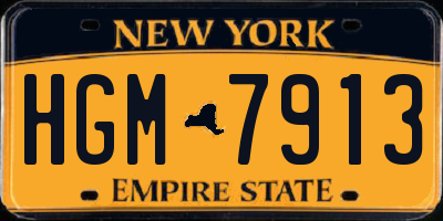 NY license plate HGM7913