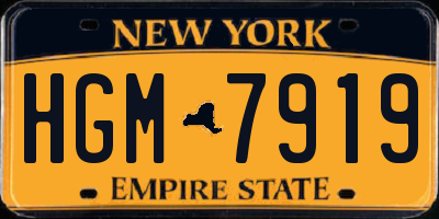 NY license plate HGM7919