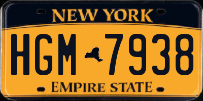 NY license plate HGM7938