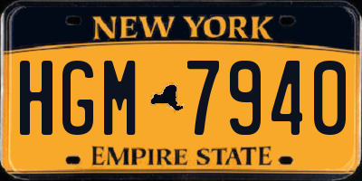 NY license plate HGM7940