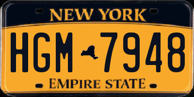 NY license plate HGM7948