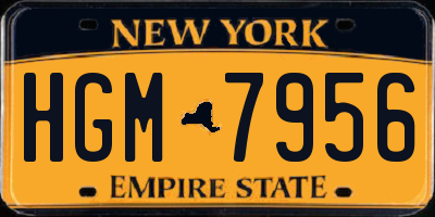 NY license plate HGM7956