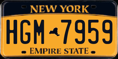 NY license plate HGM7959