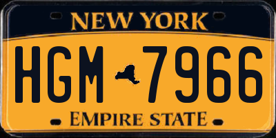 NY license plate HGM7966