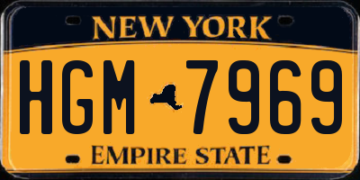 NY license plate HGM7969