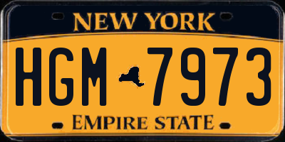 NY license plate HGM7973