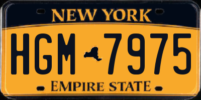 NY license plate HGM7975