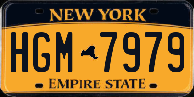 NY license plate HGM7979