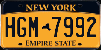 NY license plate HGM7992