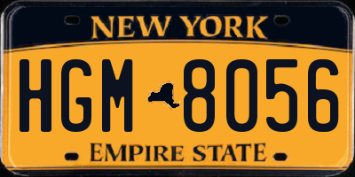 NY license plate HGM8056