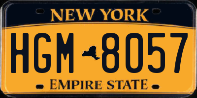 NY license plate HGM8057