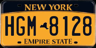 NY license plate HGM8128