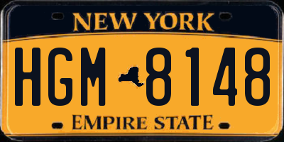 NY license plate HGM8148
