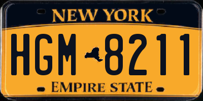 NY license plate HGM8211
