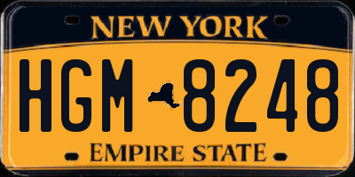 NY license plate HGM8248