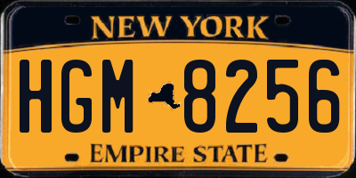 NY license plate HGM8256