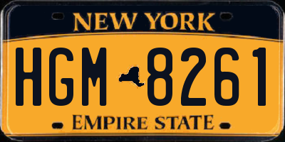NY license plate HGM8261