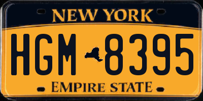NY license plate HGM8395