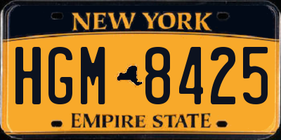 NY license plate HGM8425
