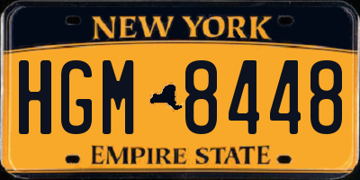 NY license plate HGM8448