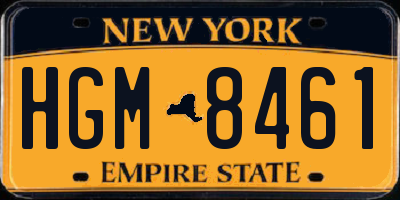 NY license plate HGM8461