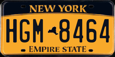 NY license plate HGM8464
