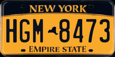 NY license plate HGM8473
